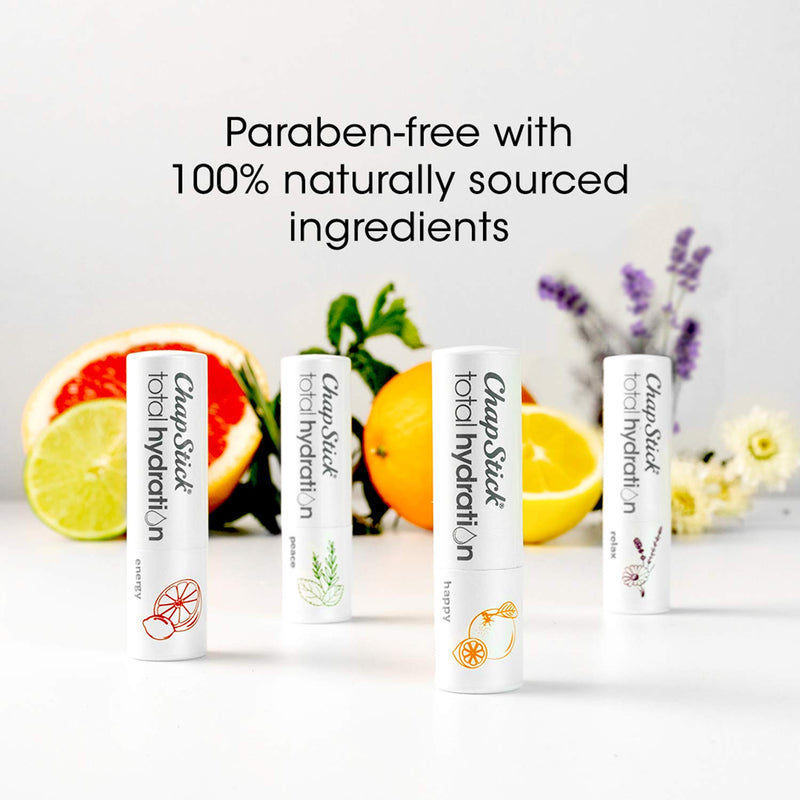 ChapStick Total Hydration Essential Oils Peace Lip Balm, Rosemary + Peppermint Lip Balm Tube, Lip Care - 0.12 Oz Chapstick