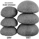 Konjac Sponge (3 Pack) Activated Bamboo Charcoal. Facial Cleansing & Exfoliating Beauty Sponges The Beauty Shelf