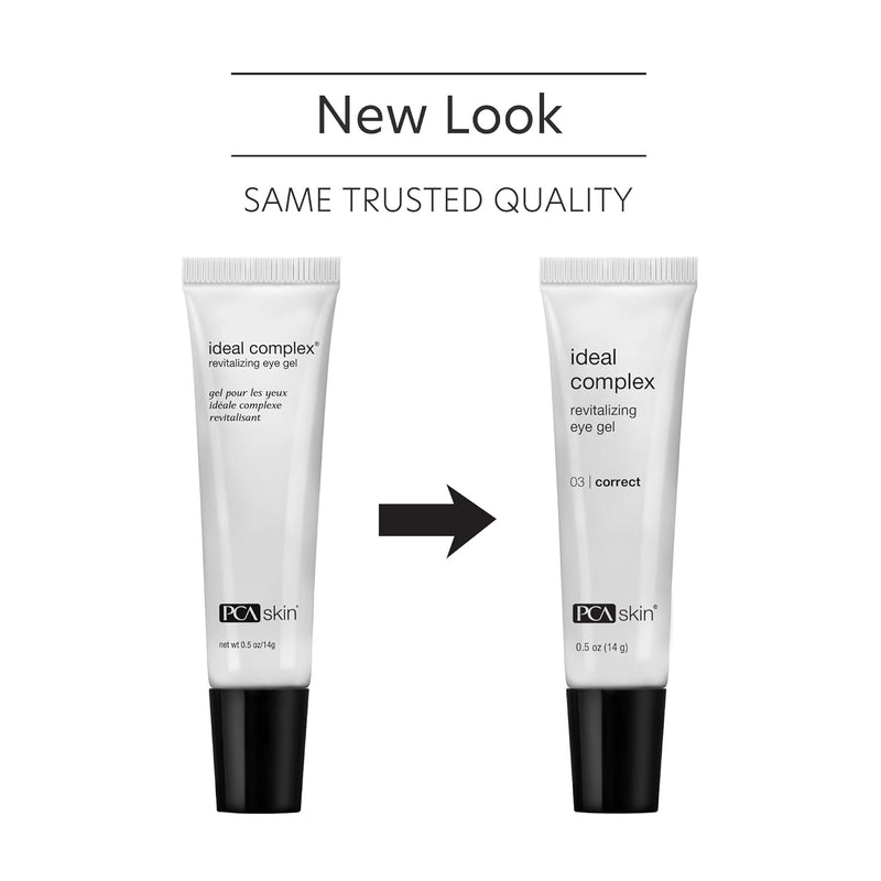 PCA SKIN Eye Serum, Ideal Complex Revitalizing Eye Gel, Upper and Under Eye Serum for Wrinkles, Puffy Eyes, Dark Circles, Fine Lines, Discoloration, and Sagging Eyelids, Light and Silky, 0.5 oz Tube