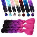 24 Inch Ombre Jumbo Braiding Hair Extensions Jumbo Braid Hair Ombre Long Jumbo Braids For Box Twist Braid Crochet Hair High Temperature Fiber 3 Tone Colored (5 Bundles, Pink) S-noilite Store