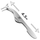 False Eyelash Applicator: Eyelash Extensions Tweezers for Easy Lash Application and Removal – Adjust and Repair Your Lashes in an Instant – Stainless Steel (Silver) Rapid Vitality