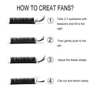 Volume Lash Extensions 0.05 C Curl 8mm Easy Fan Rapid Blooming Easy Fanning 2D 3D 5D 6D 10D Russian Volume Eyelash Extensions（0.05C 8mm） KevKev