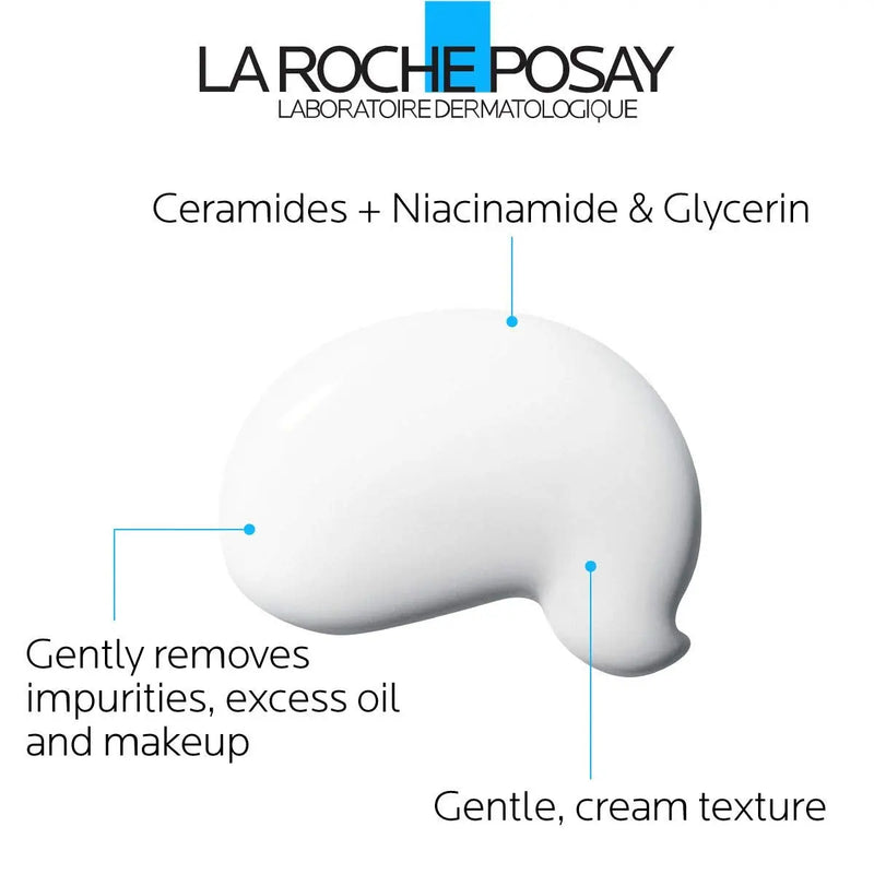 La Roche-Posay Toleriane Hydrating Gentle Facial Cleanser, Daily Face Wash with Ceramide and Niacinamide for Normal to Dry Sensitive Skin, Oil-Free, Fragrance Free La Roche-Posay