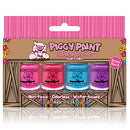 Piggy Paint 100% Non-toxic Girls Nail Polish, Safe, Chemical Free, Low Odor for Kids - 4 Bottle Gift Box Piggy Paint Natural as Mud