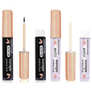 CMNRO Eyelash Glue Lash Glue Waterproof Lash Glue for False Lashes Super Strong Hold Eyelash Adhesive Latex-Free Safe on Skin Suitable for Sensitive Eyes 0.176oz (2pcs, Black+Clear) CMNRO