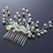 Yean Bride Flower Wedding Hair Comb Silver Bridal Hair Piece Pearl Hair Accessories for Women and Girls Yean