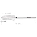 Upgraded PANA Volcano Nail Carbide Bit - Two Way Rotate use for Both Left and Right Handed use - Fastest remove Acrylic or Gel – For Manicure Drill Machine - 3/32" (Extra Coarse - XC, SILVER) PANA