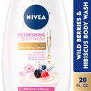 NIVEA Refreshing Wild Berries and Hibiscus - with Nourishing Serum - 20 fl. oz. Bottle NIVEA Store