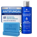 Hermon Folliculitis Treatment Kit: Shampoo & Soap Combo for Scalp, Body & Intimate Areas – Soothes Itch, Clears Acne Bumps, Fights Fungal Infections & Razor Bumps – For Men & Women Infinity Warehouse
