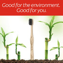 Colgate Charcoal Bamboo Toothbrushes, Eco Friendly Natural Bamboo Handle, Soft, 4 Count Colgate