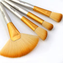 Champagne Makeup Brushes Set, Yuwaku Silver Foundation Powder Blush Eyeshadow Brushes Blending 32 Piece NO Shed Cruelty-Free Synthetic Fiber Bristles Cosmetic Brushes with Travel Case Daxstar