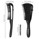 Detangling Brush for Afro America/African Hair, Textured 3a to 4c Kinky Wavy/Coily/Wet/Dry/Oil/Thick/Long/Curly Hair Detangler (Black) Sabado