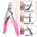 2 Pack Clear and Natural False Acrylic Nails Tips Half Cover 10 Sizes 500pcs French Artificial Press on Nails Manicure with Nail Cilpper, 2pcs Nail Files,4pcs Nail Glue Yokilly