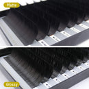 LASHVIEW SUPER MATTE Split Tips Flat Mink Black Ellipse Eyelash Extension Thickness 0.20mm C Curl Length 14mm Extremely Soft Application-friendly Semi-permanent Individual Lashes For Salon Use LASHVIEW