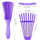 Detangling Brush for Afro America/African Hair Textured 3a to 4c Kinky Wavy/Curly/Coily/Wet/Dry/Oil/Thick/Long Hair, Knots Detangler Scalp Massage Comb Hair Detangler for Women (1 pc, Purple) A.DASHER