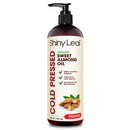 Organic Sweet Almond Oil for Hair and Skin, 100% Pure and Cold-Pressed, Hexane-Free, Lightweight, Non-Greasy Skin Moisturizer, Nourishing Massage Oil, Effective Carrier Oil by Shiny Leaf 16 fl. oz. Shiny Leaf Store