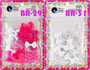 Tara Girls Self Hinge Plastic Bow Hair Barrettes Selection Pack Of 2 (BR29-31) Tara