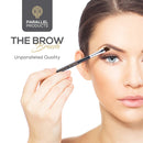 Parallel Products - The BROW Brush - (2 Pack) Premium Angled Eyebrow Brush for powder, cream, gel and wax PARALLEL PRODUCTS