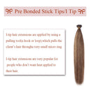 I Tip Human Hair Extensions Cold Fusion Hairpiece 100 Strands/Pack Pre Bonded Keratin Stick Tipped Hair Extensions Long Straight Silky For Women