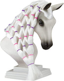 Breyer Horses Mane Beauty Horse Styling Head | Daybreak | White Extra-Long Silky No Tangle Mane | 10" x 4.25" x 4.25" | Styling Book, Brush, Hair Coils, Hair Clips, Elastics | Horse Toy | Model