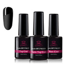 Makartt Matte Top Coat and Base Coat Clear Gel Nail Polish High Gloss Top Gel 3 in 1 Gel Coat Set No Wipe Gel Top Coat Gel Base Coat Matte Shine Finish Gel Top Long Lasting Soak Off Nail Gel 10ml 3pcs Makartt