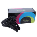 Matte Black 5 inch Large Jaw Clip Hair Claw with leaf design (Motique Accessories) Motique Accessories