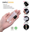 50PCS 10ml Lip Gloss Tubes Black Cap Empty Clear Lip Balm Containers Refillable Soft Cosmetic Squeeze Tubes for Lip Gloss Base Glitter Pigment Powder 2 Syringes + Tag Labels Stickers by AMORIX AMORIX