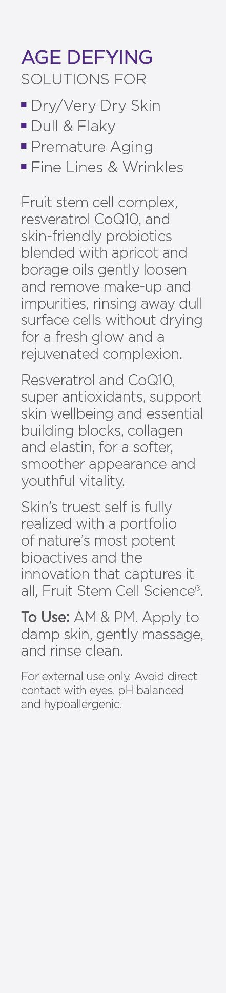 Andalou Naturals AGE DEFYING Apricot Probiotic Cleansing Milk, Andalou Naturals Facial Cleanser, Anti Aging Skin Care that Gently Cleanses, 6 oz. Andalou Naturals