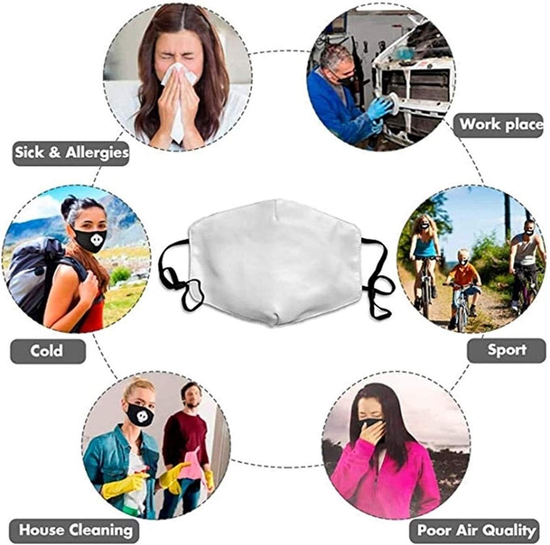 YunShop Image Pattern Unisex Dust Cotton Cover Washable Reusable Cotton Fabric Beauty Decoration Shield (Thin Blue Line American Flag) XUTAI