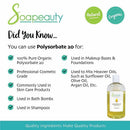 POLYSORBATE 20 T-MAZ 20, TWEEN 20 | 100% Pure Cosmetic Grade Solubilizer Surfactant & Emulsifier | Sizes 2 OZ to 7 LBS | (8 OZ) Soapeauty
