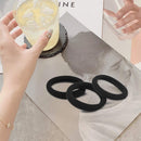 Black Hair Ties for Women, IKOCO 50Pcs Men Ponytail Holder Cotton Seamless Hair Bands No Crease Damage Elestic Fabric Hair Ties for Women and Men IKOCO