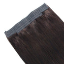 Sassina Halo Hair Extensions Remy Human Hair with Invisible Miracle Wire, Fish Line Extensions Colored Chocolate Brown