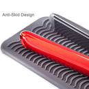 SmellRose Hair Iron Mat & Pouch, Professional Heat Resistant Mat for Flat Iron and Curling Iron, Portable Travel Silicone Hair Straightener Mat and Cover for Hair Styling Tools Ryke Kukkri