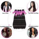 Straight 4 Bundles 9A 100% Unprocessed Straight Hair Bundles Brazilian Virgin Hair Weave Human Hair Extension (24 26 28 30 inch) Fashow