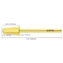 Pana 3/32" Safety Bit Nail Carbide Bit - For Electric Dremel Drill Machine (Medium, Cone - Gold) PANA