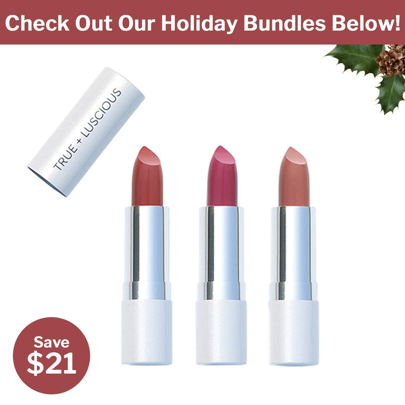 True + Luscious Super Moisture Lipstick - Vegan and Cruelty Free, Non Toxic Formula - 0.12oz, Shade: Creamy Rose True + Luscious