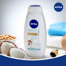 NIVEA Coconut and Almond Milk Body Wash with Nourishing Serum, 20 Fl Oz Bottle NIVEA