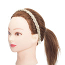 [2 PIECES] Twist Braided Hair Headbands 3 Strands Synthetic Hair Classic Chunky Wide Braids Elastic Stretch Plaited Braid Hairpiece Women Beauty Accessory 30g / Silver Grey S-noilite