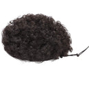 Afro Puff Ponytail Hair Bun Extension Chignon Hairpiece With Drawstring Afro Kinky Curly Wrap Messy Updo Synthetic For American African Black Women(8inch, 1pcs dark brown) S-noilite