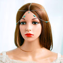Asooll Silver Boho Head Chain Layered Heart Pendant Jewelry Festival Headpieces Prom Headband for Women and Girls Asooll