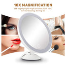 10X Magnifying Mirror with Lights,Lighted Magnifying Makeup Mirror with Lights Led Lighted Makeup Mirror with Touch Sensor,Dimmable,Powerful Suction Cup,360°Rotation for Travel Home BEAUTYMIRROR