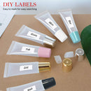 50PCS 10ml Black Lip Gloss Tubes Empty Clear Lip Balm Containers Refillable Soft Cosmetic Squeeze Tubes for Lip Gloss Base Glitter Pigment Powder 2 Syringes + Tag Labels Stickers by AMORIX AMORIX