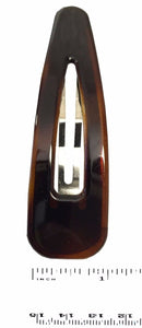 Parcelona French CLIC CLAC 2 Pieces Extra X- LARGE 3 1/4 Inch Tortoise Shell Snap Hair Clip Pins Parcelona