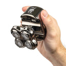 Skull Shaver Pitbull Platinum PRO Electric Razor - Wet/Dry 4 Head 4d Cordless USB Rechargeable Rotary Shaver Skull Shaver