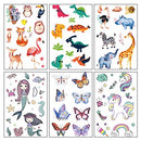 Temporary Tattoos for Kids, Christmas Birthday Party Supplies Unicorn Mermaid Butterflies Dinosaur Fake Tattoo Stickers Art(6 Sheets) AIDFSIP