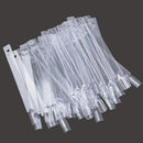 JASSINS 100 Pcs Clear Fan-shaped False Nail Swatch Sticks Nail Polish Practice Display Art Tips Nail Sample Sticks With Metal Split Ring JASSINS