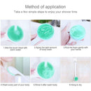 Silicone Bath Body Brush Exfoliator, Back Brush Scrubber Long Handle for Shower with Soft Bristles, Shower Brush Scrubber for Body Men and Women, BPA Free, Non-Slip V-TOP