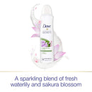 Dove Nourishing Secrets Dry Spray Antiperspirant Deodorant for Women Waterlily Sakura Blossom 48 Hour Sweat Odor Protection 3.8 oz 3 Count, 11.4 Ounce Dove