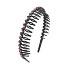 Yeshan Rhinestone and Crystal Headbands For Women with Teeth Comb, Non-slip Hard Plastic Headbands In Wave shape,Pack of 4 Yeshan