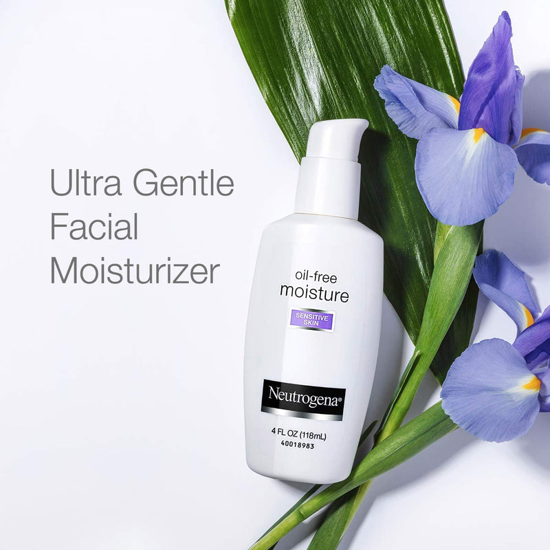 Neutrogena Oil-Free Daily Long Lasting Facial Moisturizer & Neck Cream, 4 fl. Oz With Oil-Free Facial Moisturizer, Sensitive Skin, 4 Fl Oz Neutrogena Store